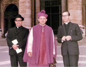 Bishop Enrique Angelelli in Rome particiapting in the Second Vatican Council. At the time he was the youngest bishop ever appoointed to Argentina.